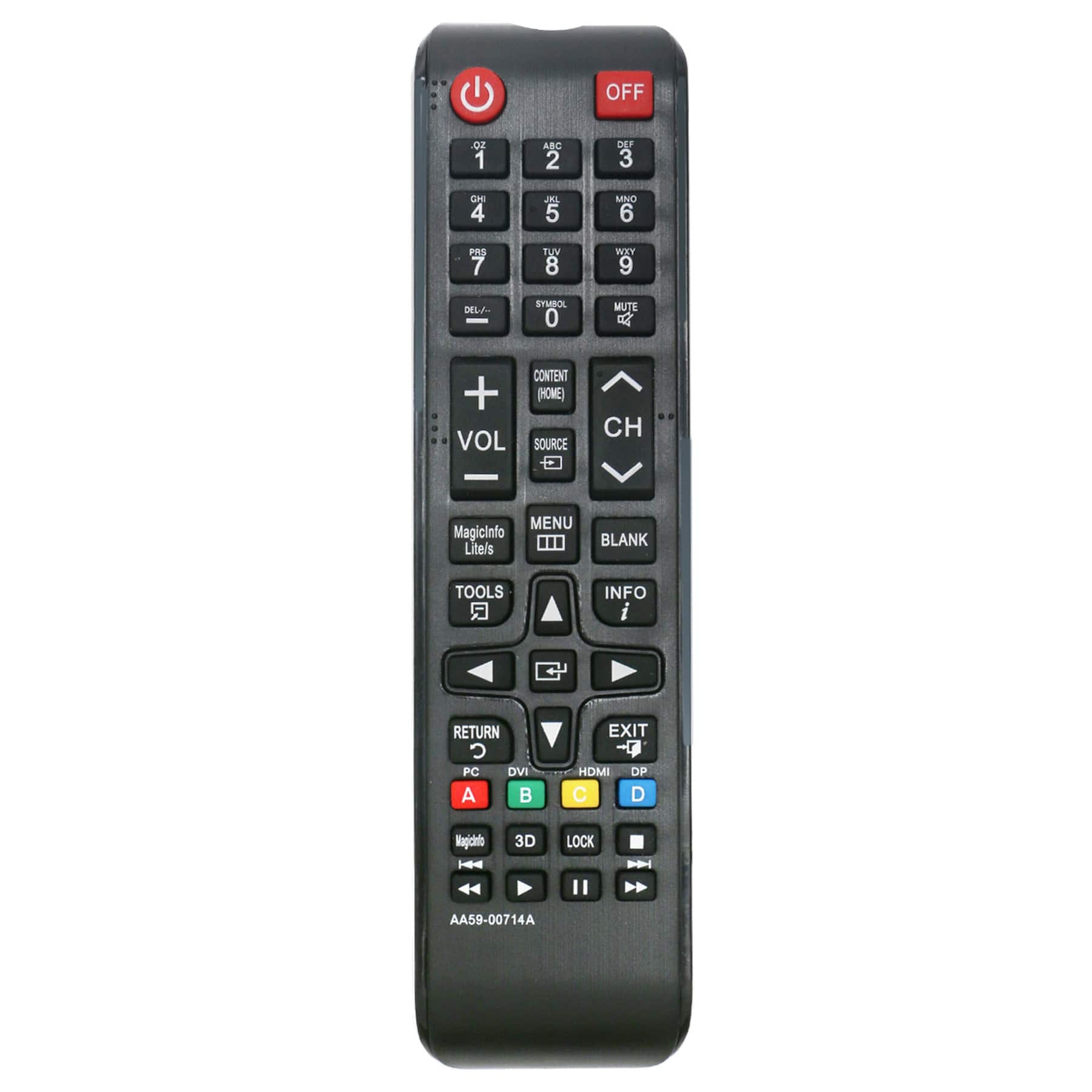 ALLIMITY - AA59-00714A Replacement Remote, fit for Samsung TV Display LFD TV DE40C DE46C ED46C ED46D ED55C ED75C LE32C MD46C MD55C - Black price history on PriceWatchPro