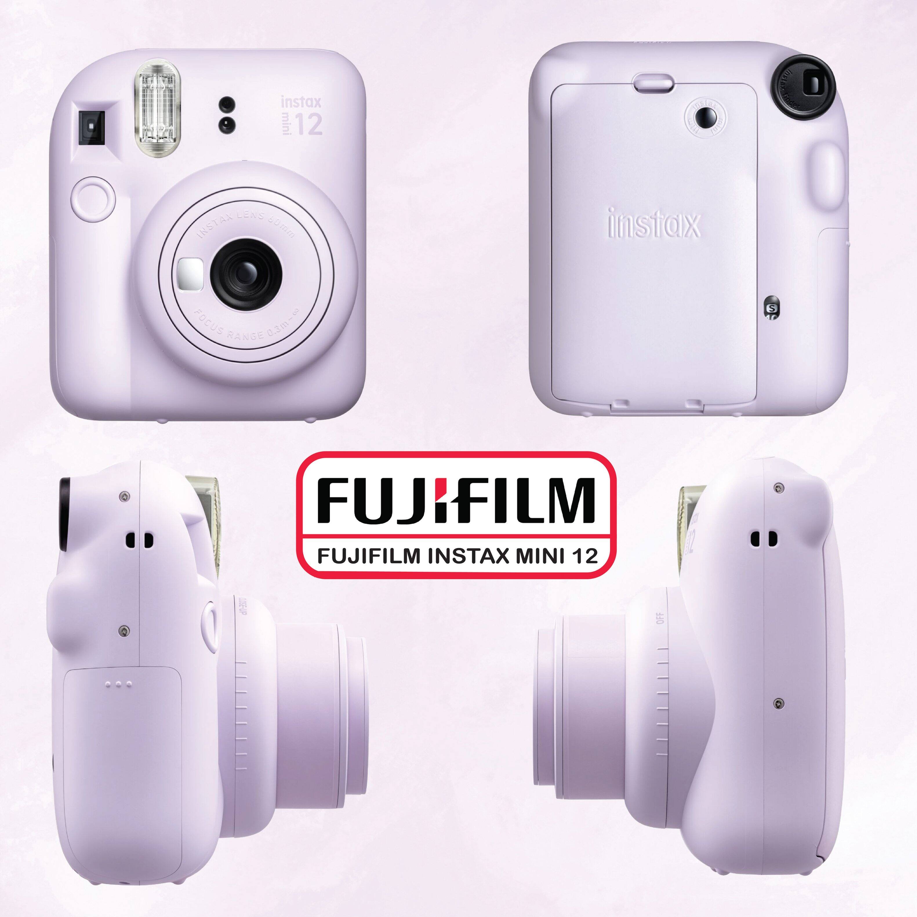 instax mini 12  
CANS INSTAS  
instax  
FOCUS RANGE 0.3m~  
FUJIFILM  
FUJIFILM INSTAX MINI 12