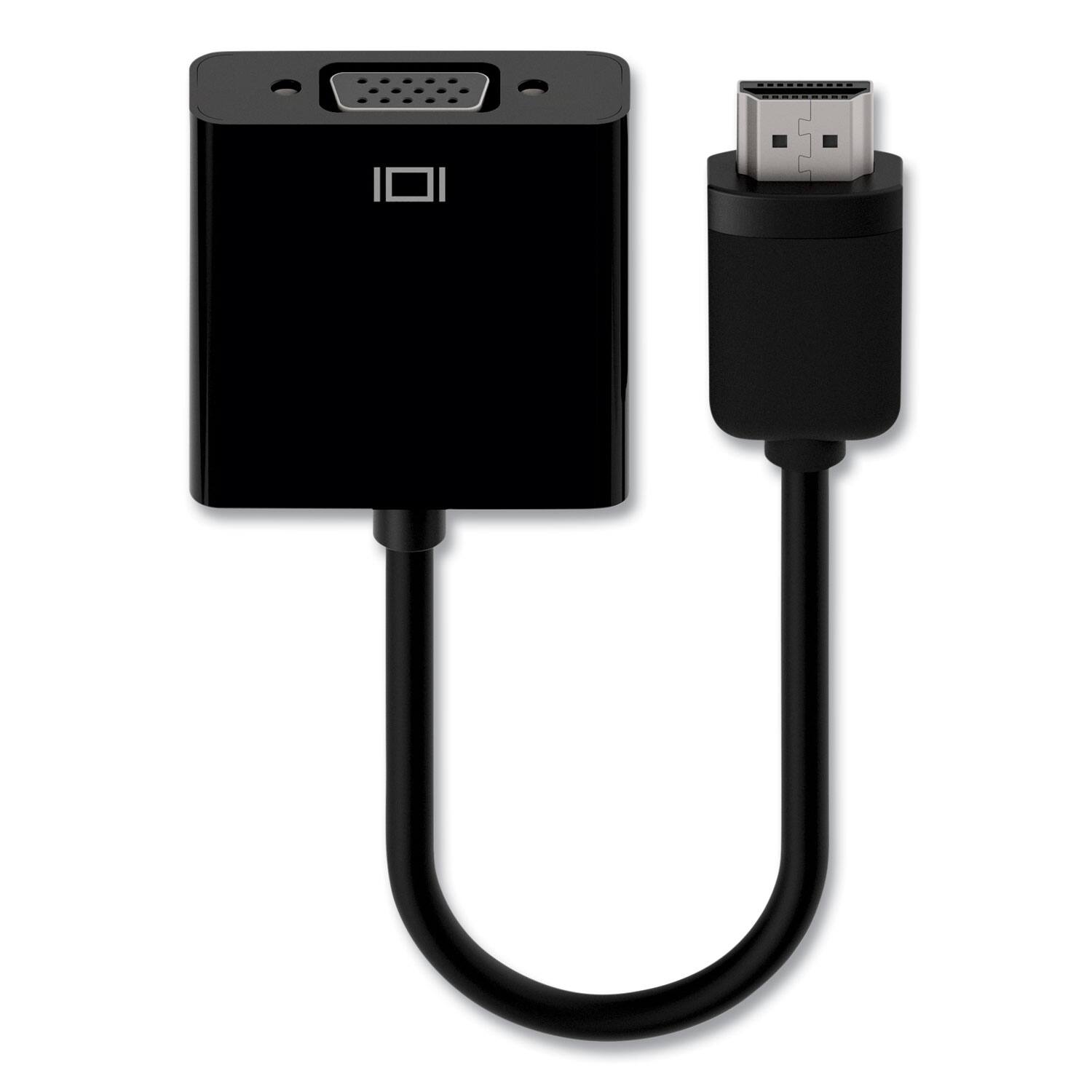 Angle. Belkin - F2CD058 5 in. HDMI to VGA + 3.5 mm Audio Adapter - Black - Black.