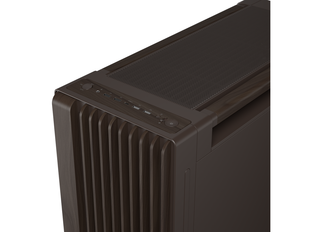 Alt View 10. ASUS - ASUS ProArt PA602 Wood Edition E-ATX Case, Tempered Glass, 440mm GPU Support, 420mm Radiator, 1x140mm + 2x200mm Fans - Retro Brown.