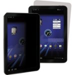 Front Standard. 3M - Privacy Screen Protector-Motorola Xoom (Vert) - Clear.