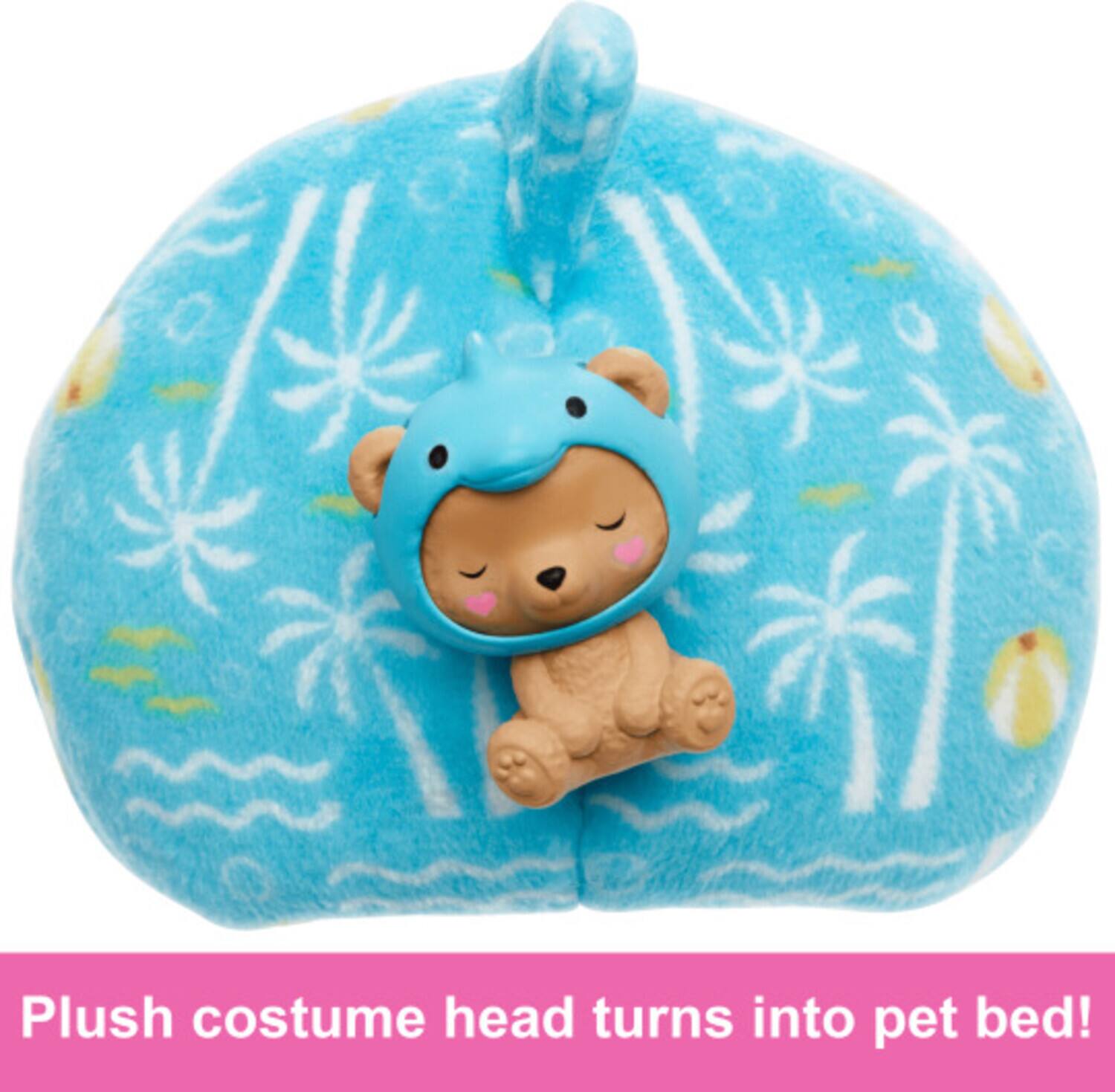 Plush costume head turns into pet bed!
