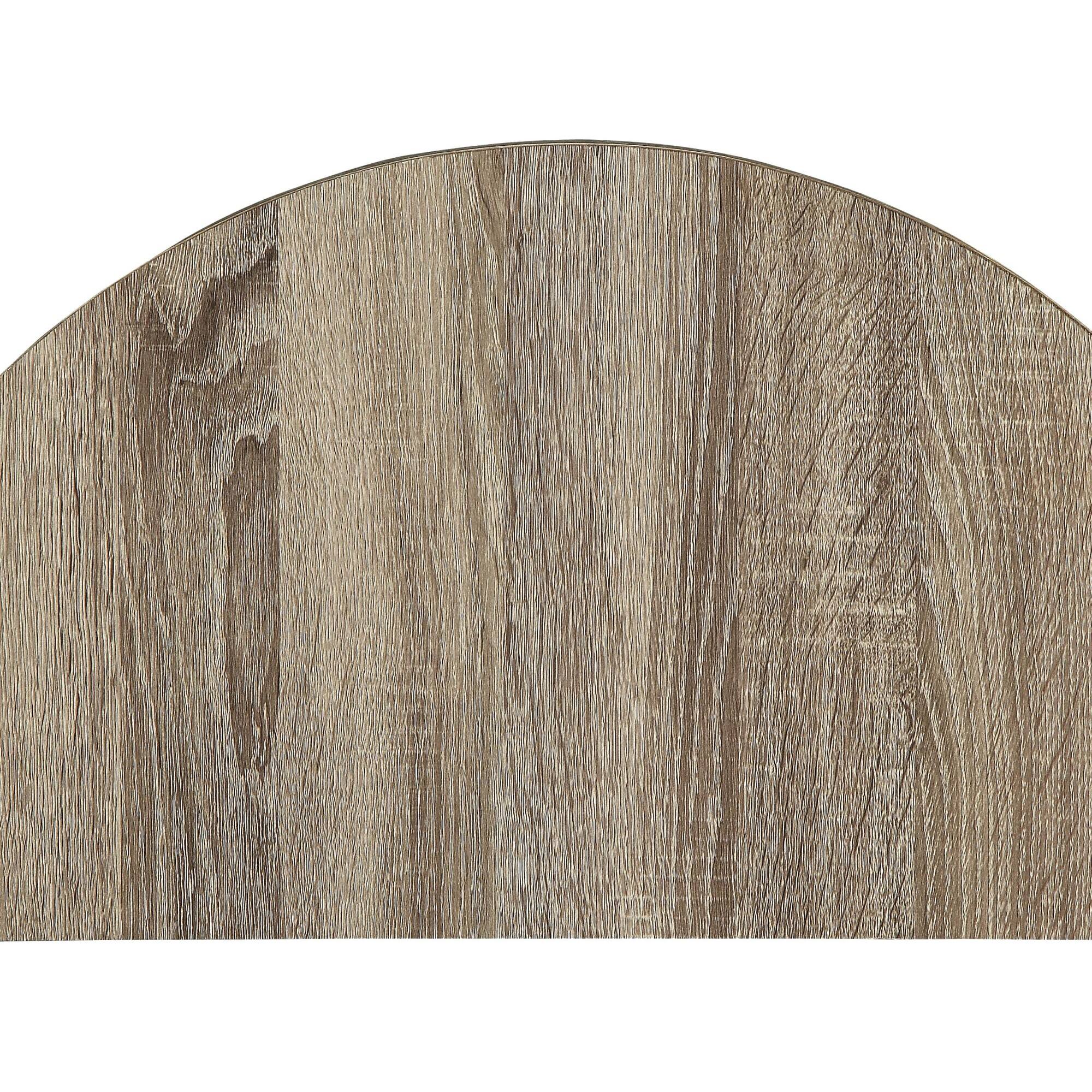 Alt View 6. GOODSILO - Half-Moon Console Table with Storage Shelf in Natural Wood Grain Finish, Entryway Table with Sturdy Legs - Gray,Oak.