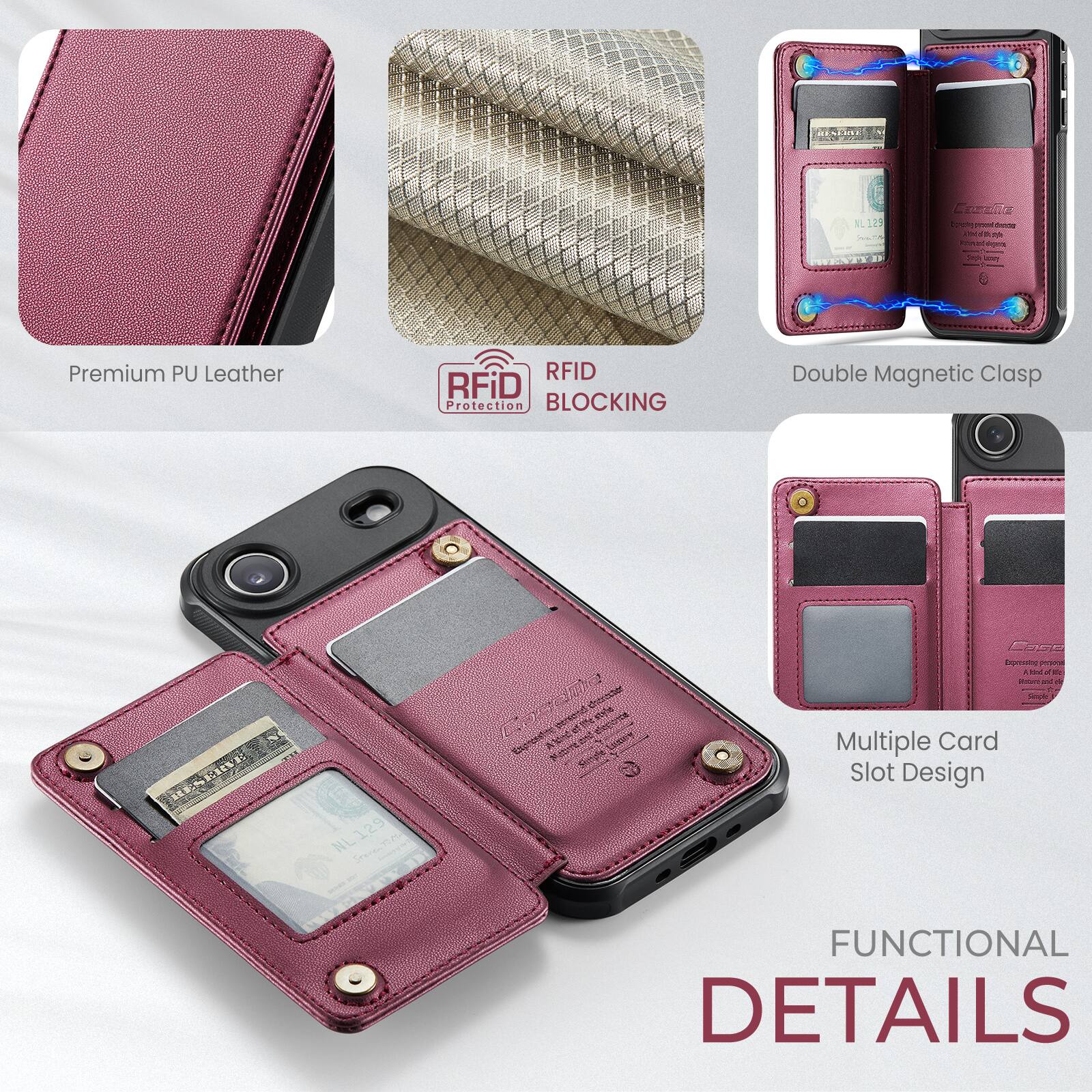 Fas NL 129 Cozzie C E - R. 3 Premium PU Leather RFID Protection BLOCKING Double Magnetic Clasp Case Enpresping 4 - m - - RENEIVE 129 NL T S Multiple Card Slot Design FUNCTIONAL DETAILS