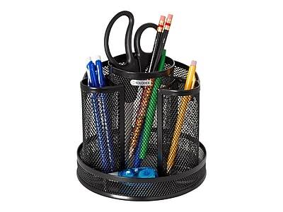 Alt View 2. Rolodex - Rolodex 8-Compartment Wire Mesh Rotating Organizer, Black (1773083) - Black.