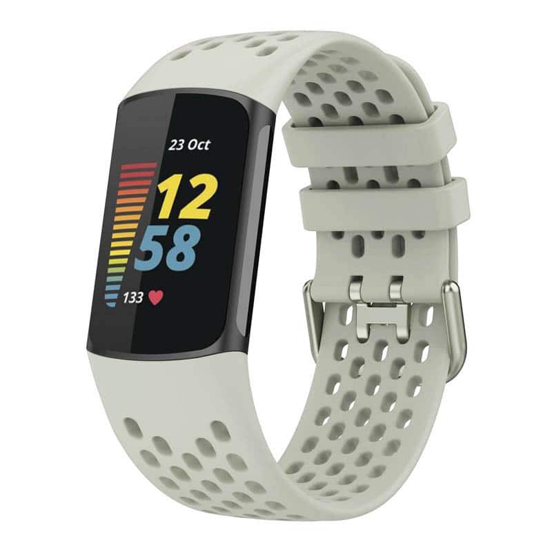 StrapsCo - Endurance Band Silicone Rubber Watch Strap For Fitbit Charge 5 - Greenish-Grey price history on PriceWatchPro