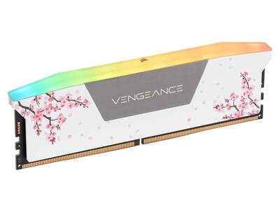 CORSAIR Vengeance RGB 32GB DDR5 6000MHz Cherry Blossom RAM White CORSAIR Vengeance RGB 32GB DDR5 6000MHz Cherry Blossom RAM White