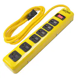 Southwire - Jacket 6 ft L 6 outlets Power Strip - Yellow
