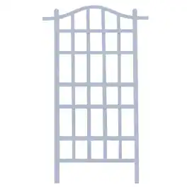 Dura-Trel - Melrose 35 x 75 Inch Vinyl Outdoor Garden Patio Plant Trellis - White