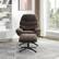 Alt View 15. OSP Home Furnishings - Kerry Swivel Lounge Chair & Footrest - Brown.