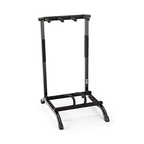 Alt View 5. On Stage Stands - On-Stage GS7361 Three-Space Foldable Multi-Guitar Rack (Storage and Display for 3 Acoustic, Electric, and Bass Guitars, - Black.