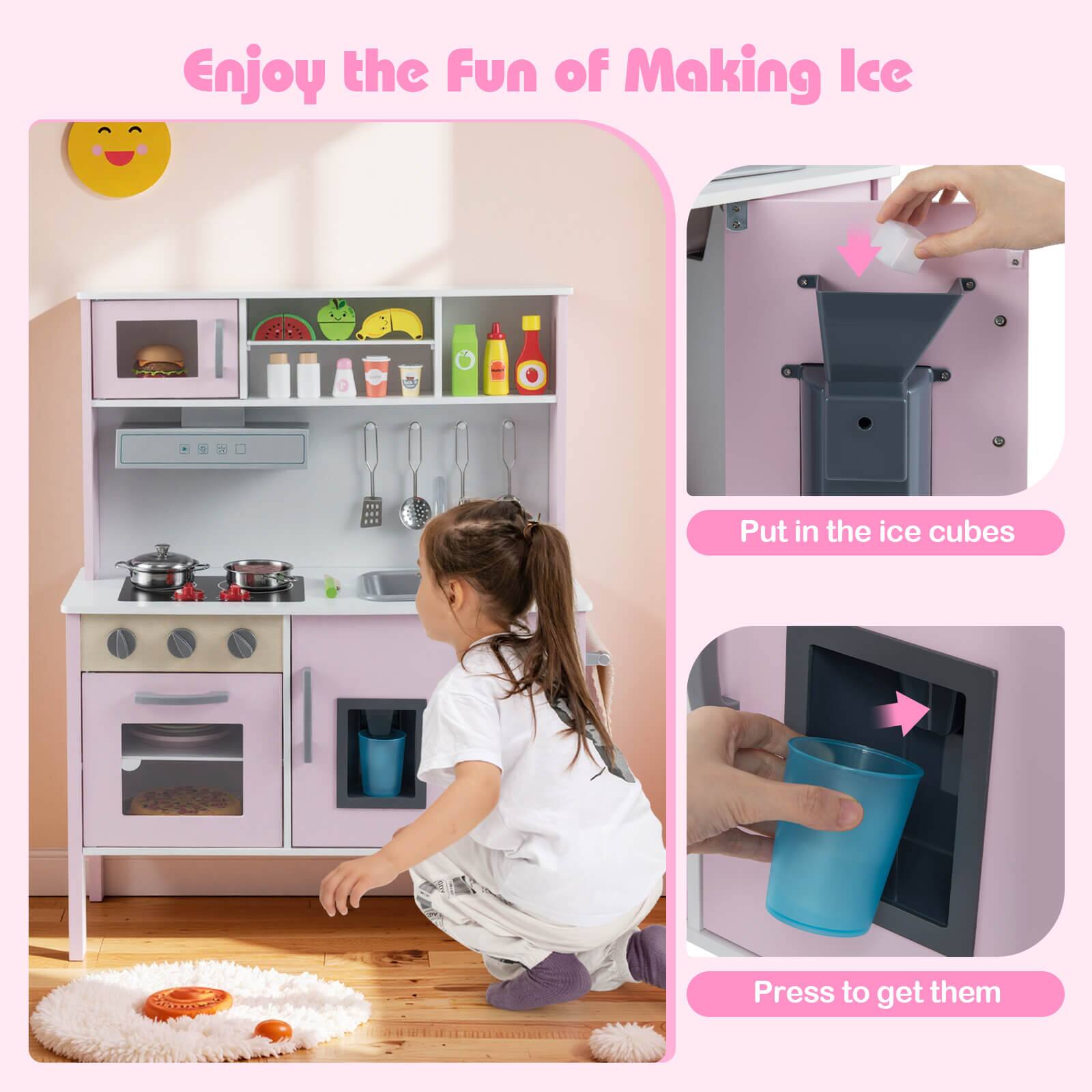 Enjoy the Fun of Making Ice

Put in the ice cubes

Press to get them