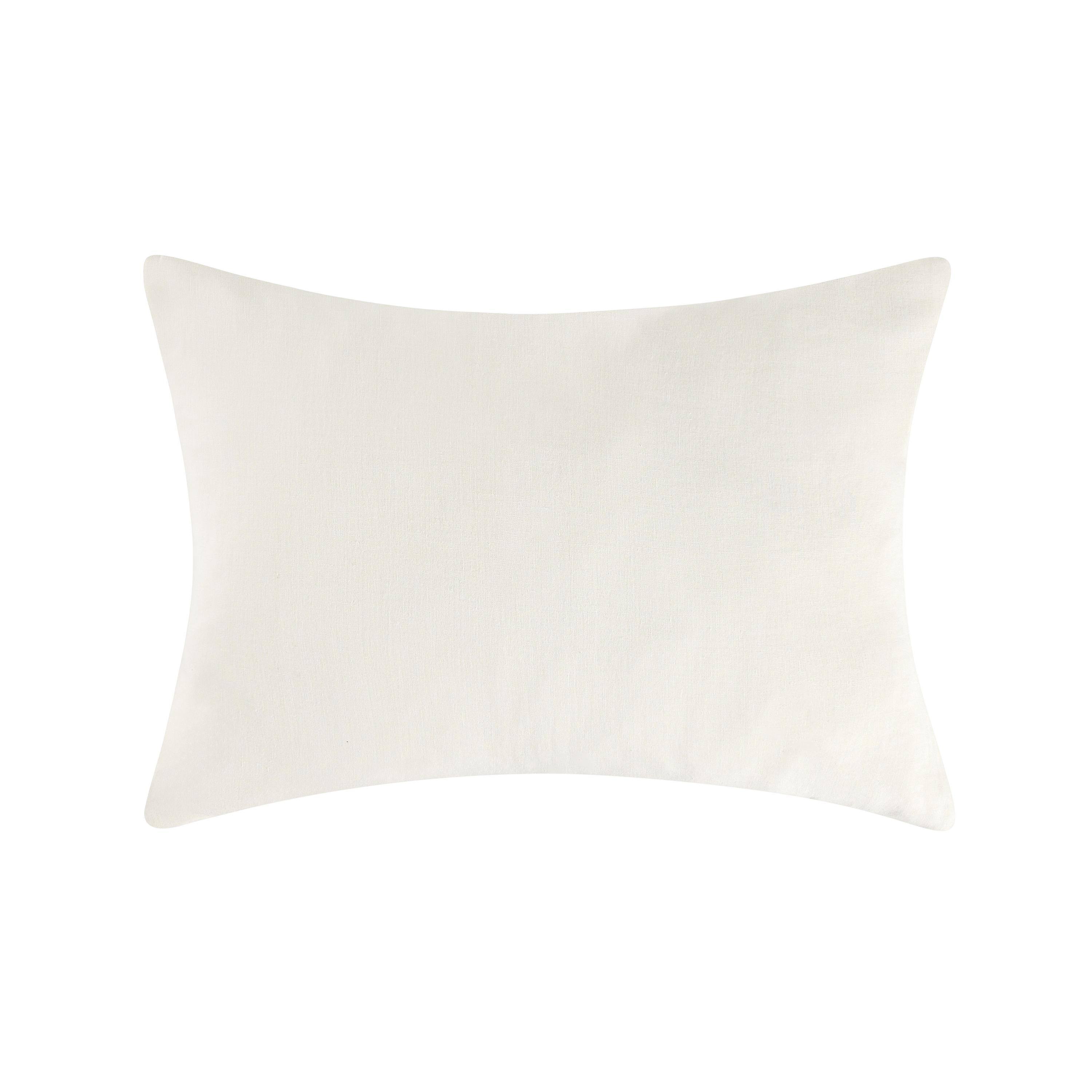 Front. Manhattan Lane - Paula Standard Pillow Sham Extra Soft Stone Washed Hemp, 20x26 - Ivory.