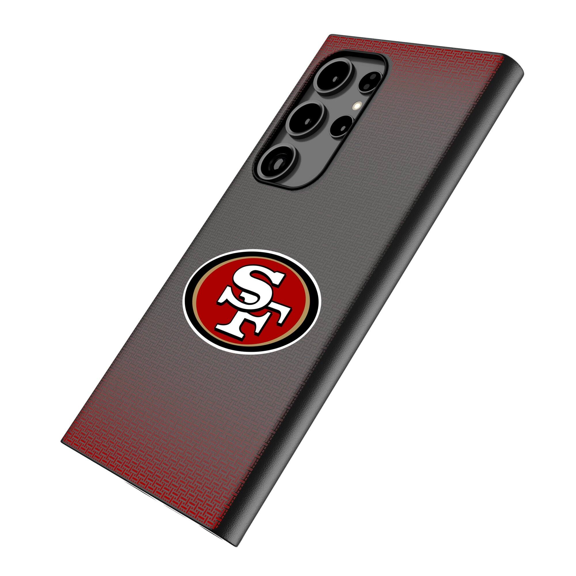 Alt View 1. Keyscaper - San Francisco 49ers Linen Galaxy Magnetic Bump Case - S25 Ultra - Black.
