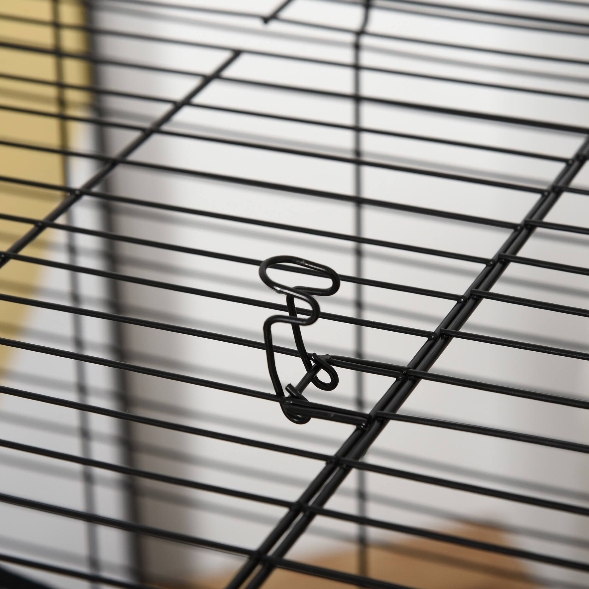 Alt View 5. Pawhut - 42" Ferret Cage, Small Animal Habitat Metal Pet Cage with Wheels Brakes, Hammocks, Hanging Tunnels, 3 Doors.