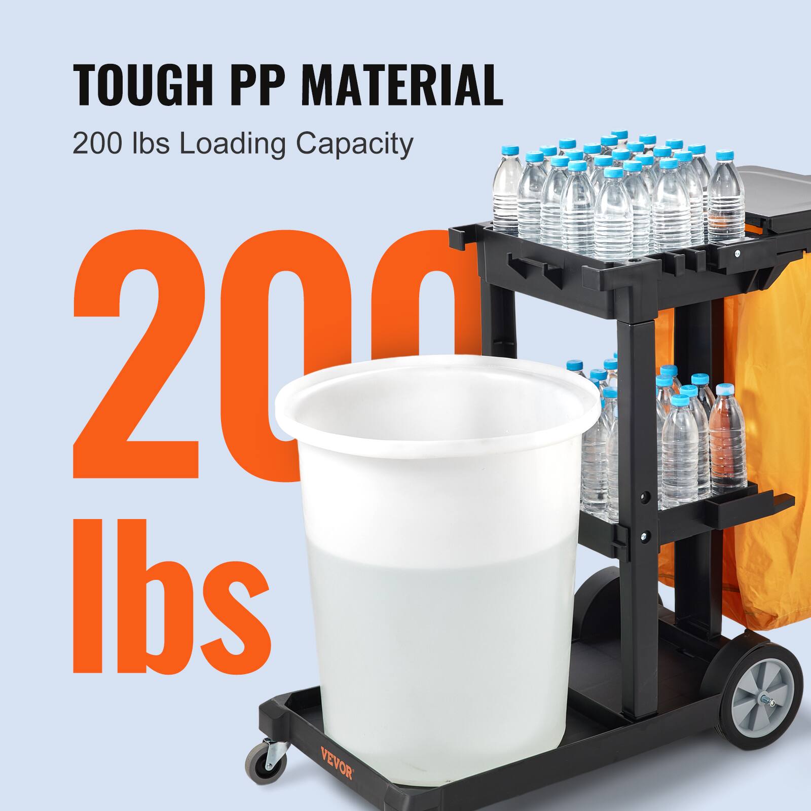 TOUGH PP MATERIAL  
200 lbs Loading Capacity  
200 lbs