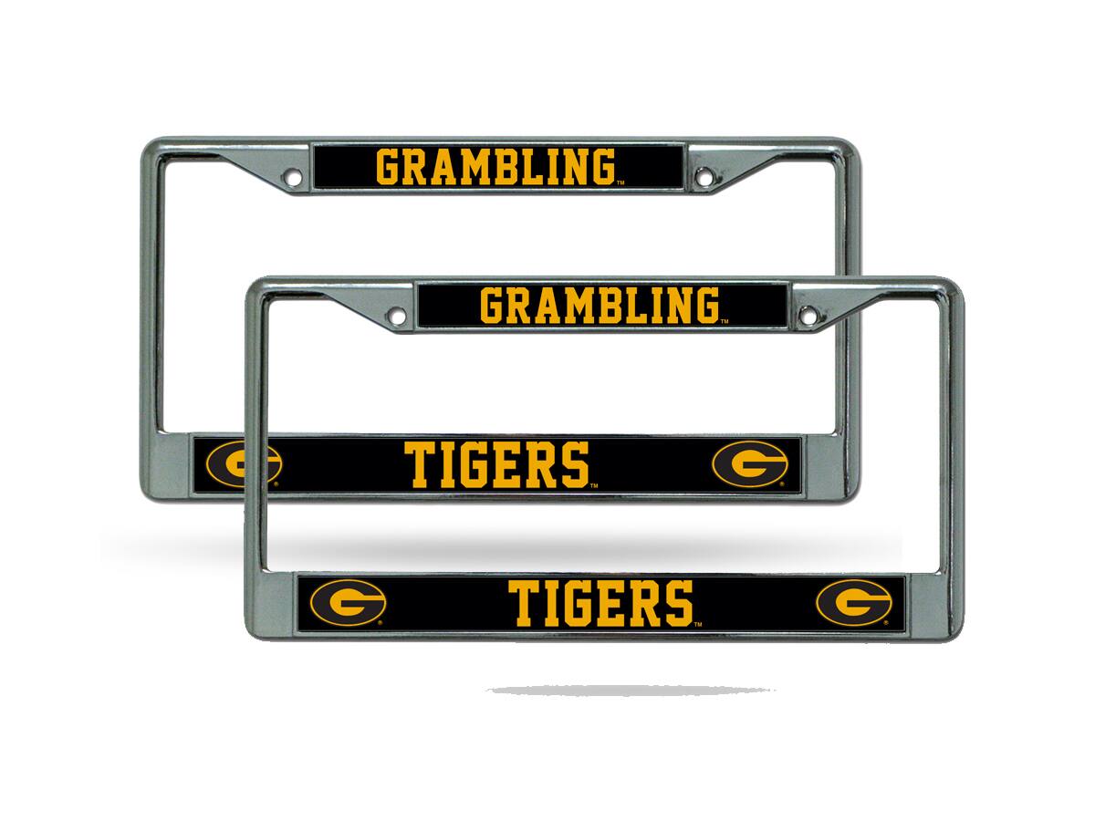 Grambling State Tigers Chrome Metal (Set of 2) License Plate Frames