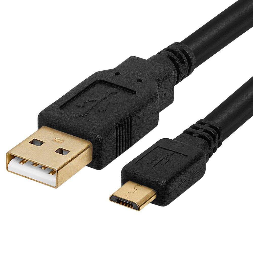 Alt View 3. Cmple.com - Cmple - Micro USB Cable 6ft Micro USB Charging Cable Data Sync USB to USB Cable Male to Male - Black.