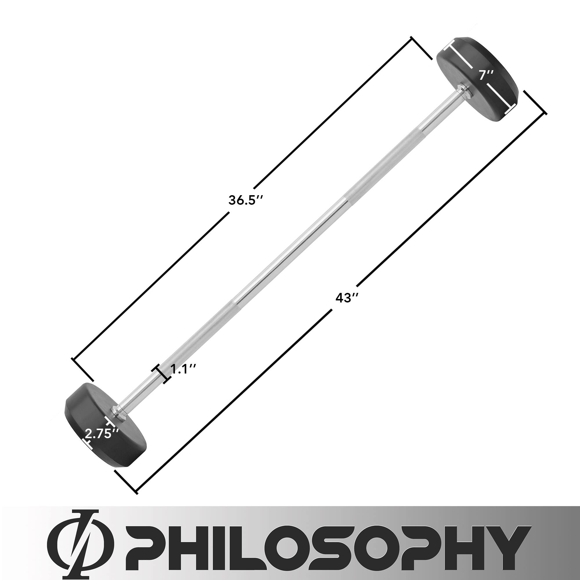 7"  
36.5"  
43"  
1.1"  
2.75"  
PHILOSOPHY