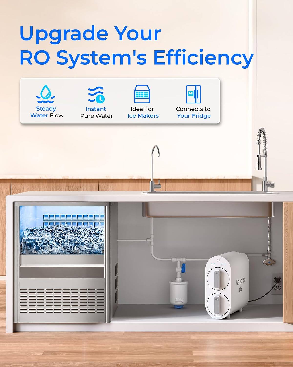 Upgrade Your RO System's Efficiency

- Steady Water Flow
- Instant Pure Water
- Ideal for Ice Makers
- Connects to Your Fridge
