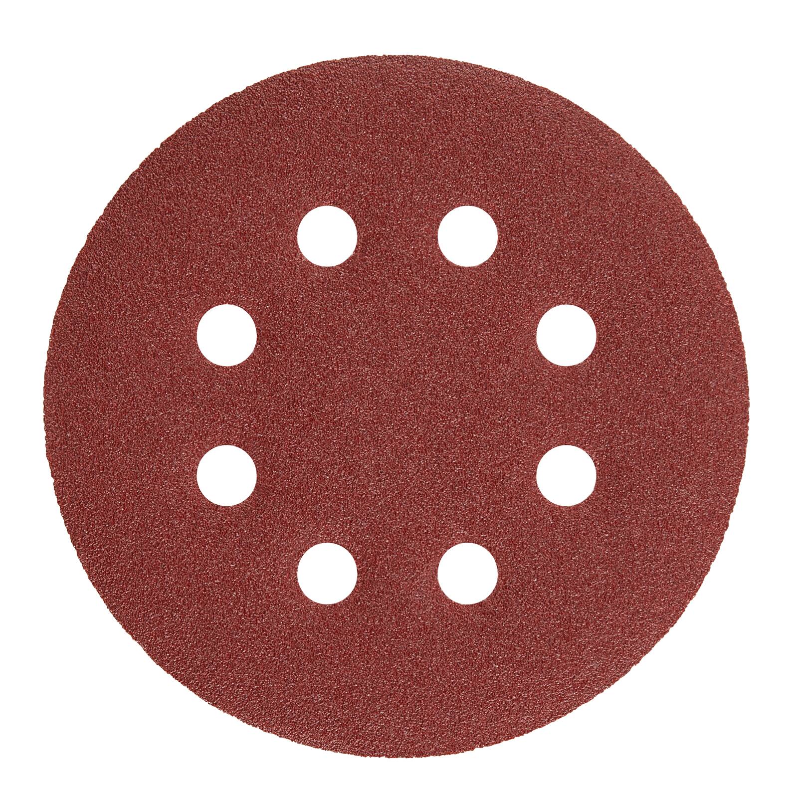 Alt View 5. VEVOR - 150 PCS 5 Inch Sanding Discs Set, 8-Hole Round Hook and Loop Sandpaper,10 Grits include 60,80, 100,120,150,180, 240,320 - Red,White.