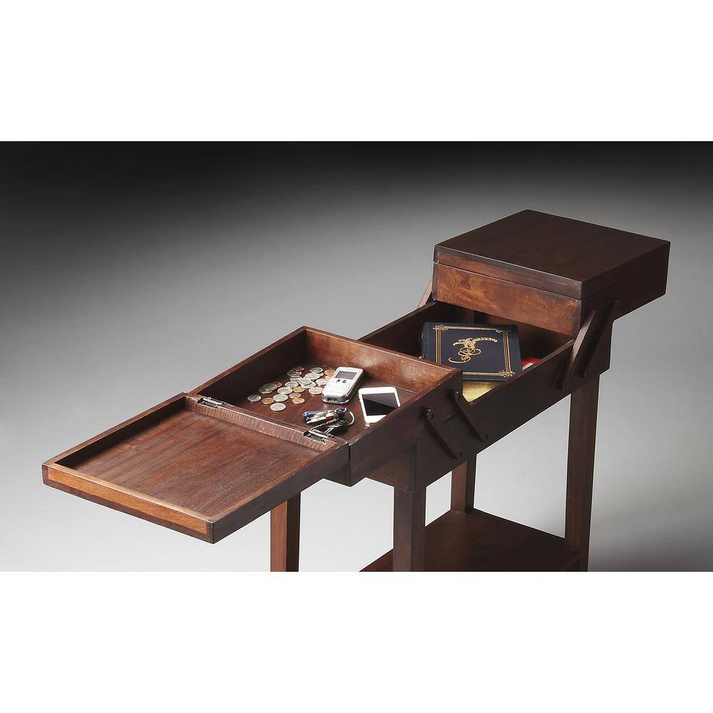 Alt View 1. Butler Specialty - Dirzo Rectangular Storage Table - Dark Brown.