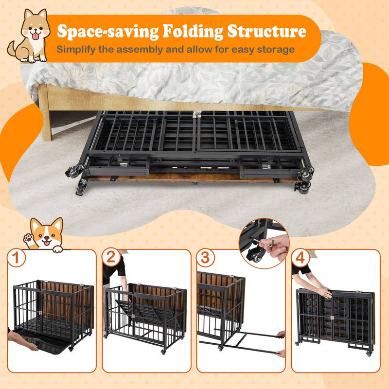 Space-saving Folding Structure  
Simplify the assembly and allow for easy storage