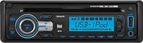 Front. Dual - 1" - CD - Apple® iPod®-Ready - In-Dash Receiver with Detachable Faceplate and Remote - Black.