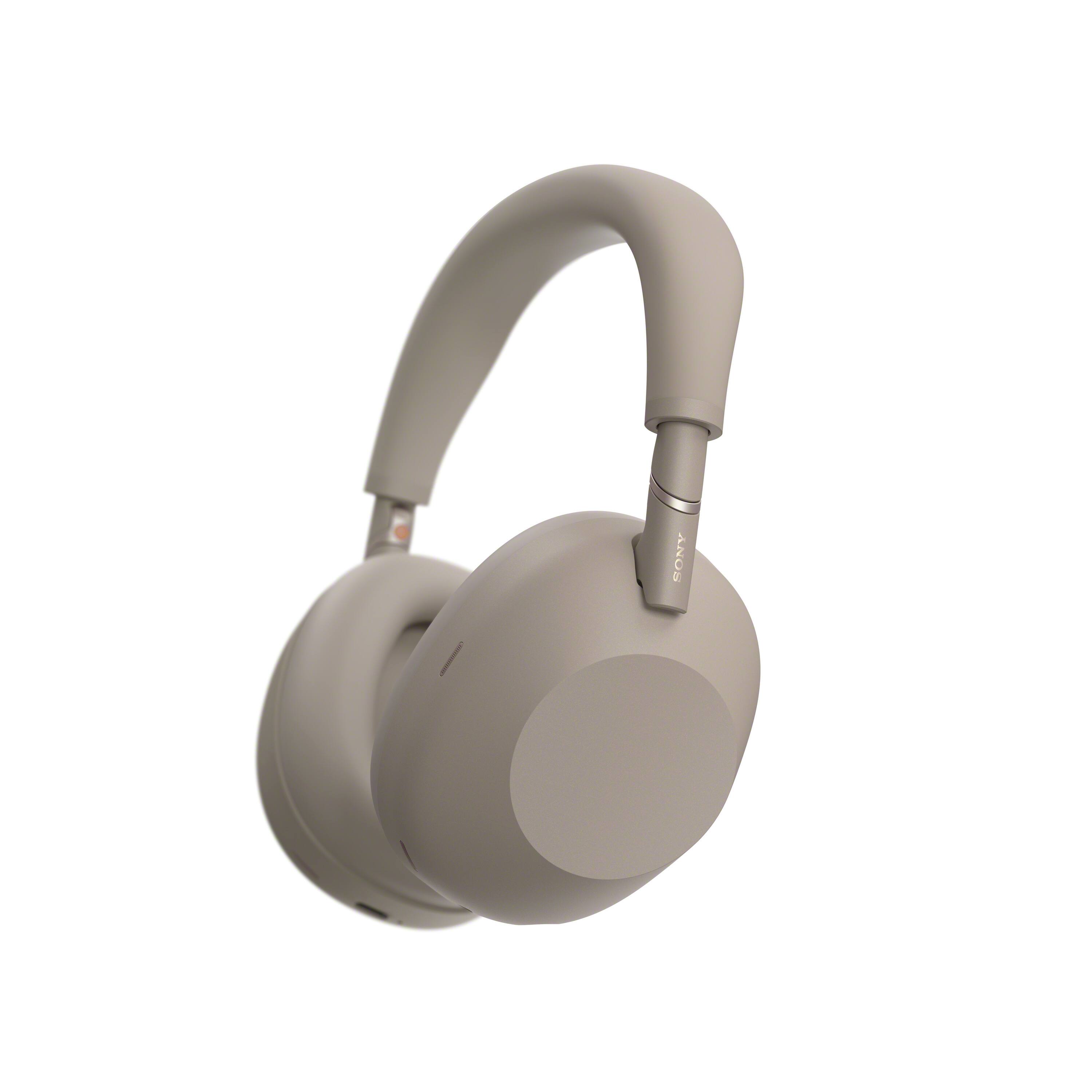 Front. Sony - WH-1000XM6- Best Wireless Noise Cancelling Headphones - Sandstone.