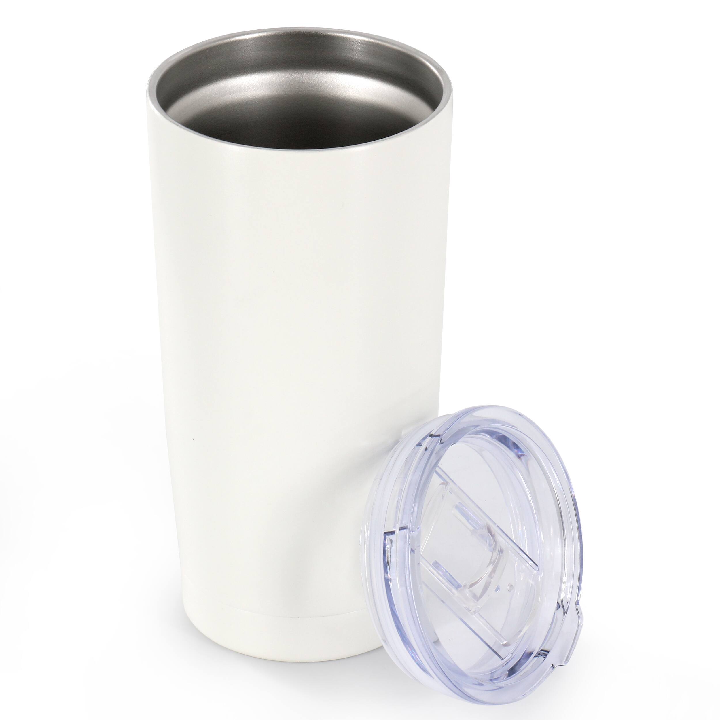 Alt View 1. Gibson - Gibson Home Marina 18oz Stainless Steel Thermal Tumbler with Acrylic Lid in Cream - Cream.