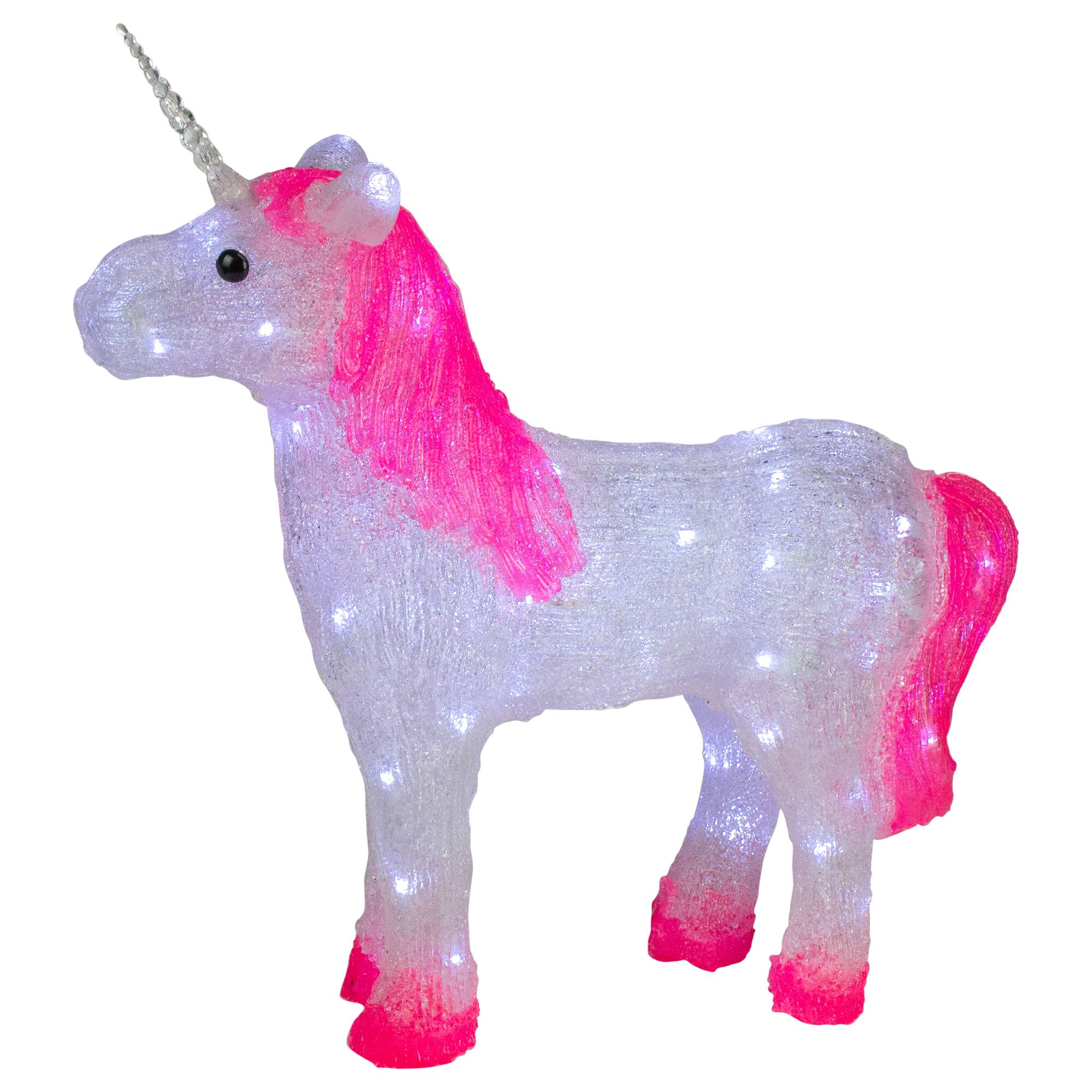 Alt View 3. Northlight - 23" Lighted Commercial Grade Acrylic Unicorn Christmas Display Decoration - Clear.