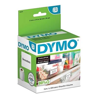 DYMO - LabelWriter 30324 Large Multi-Purpose Labels, 2-3/4" x 2-1/8", 320 Labels/Roll - Black on White