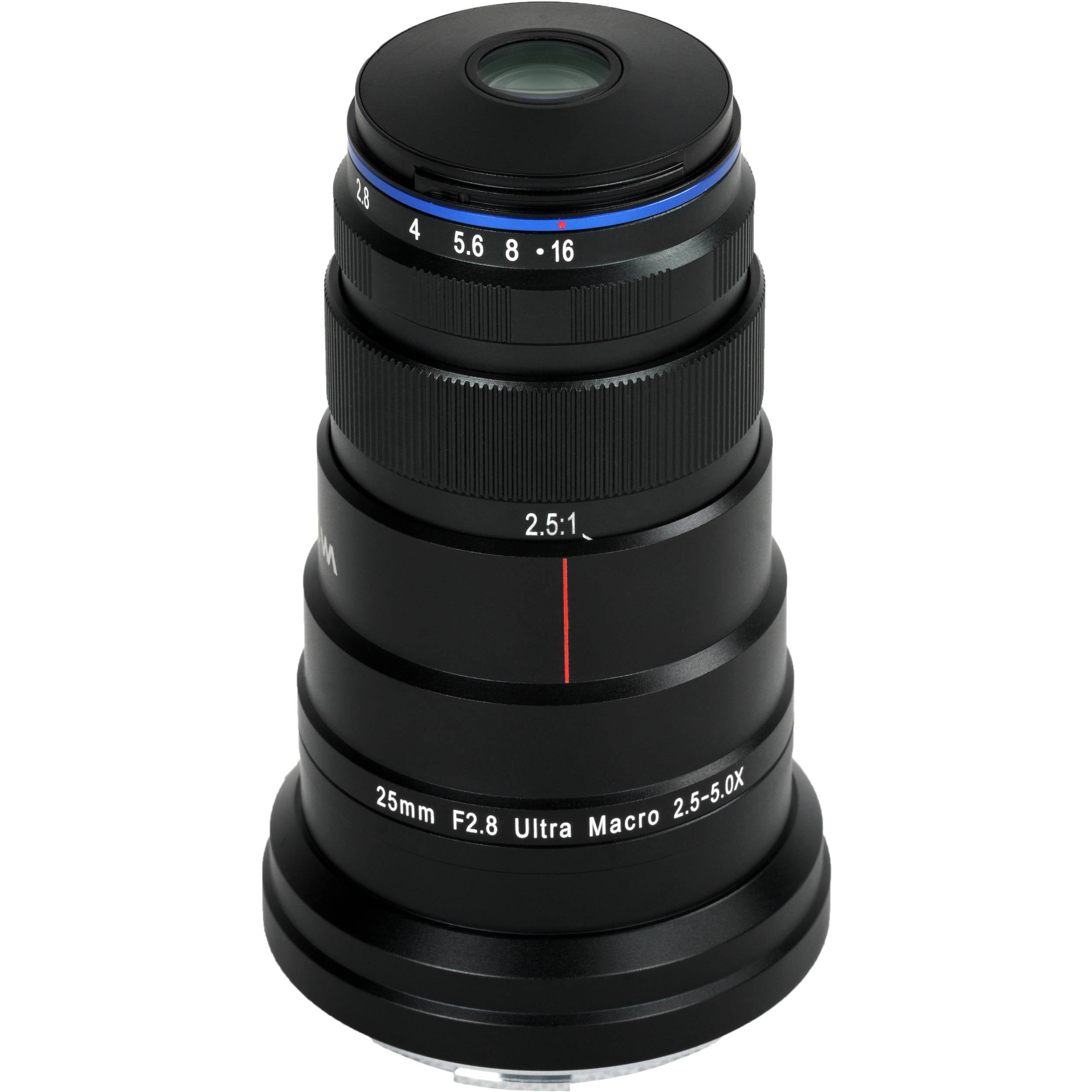 28 4 5.6 8 16 M 2.5:1 25mm F2.8 Macro 2.5-5.0X Ultra