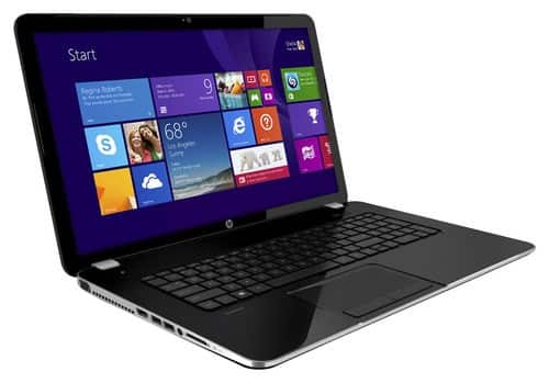 Front Standard. HP - Pavilion TouchSmart 17.3" Touch-Screen Laptop - AMD A8-Series - 6GB Memory - 750GB Hard Drive - Silver.