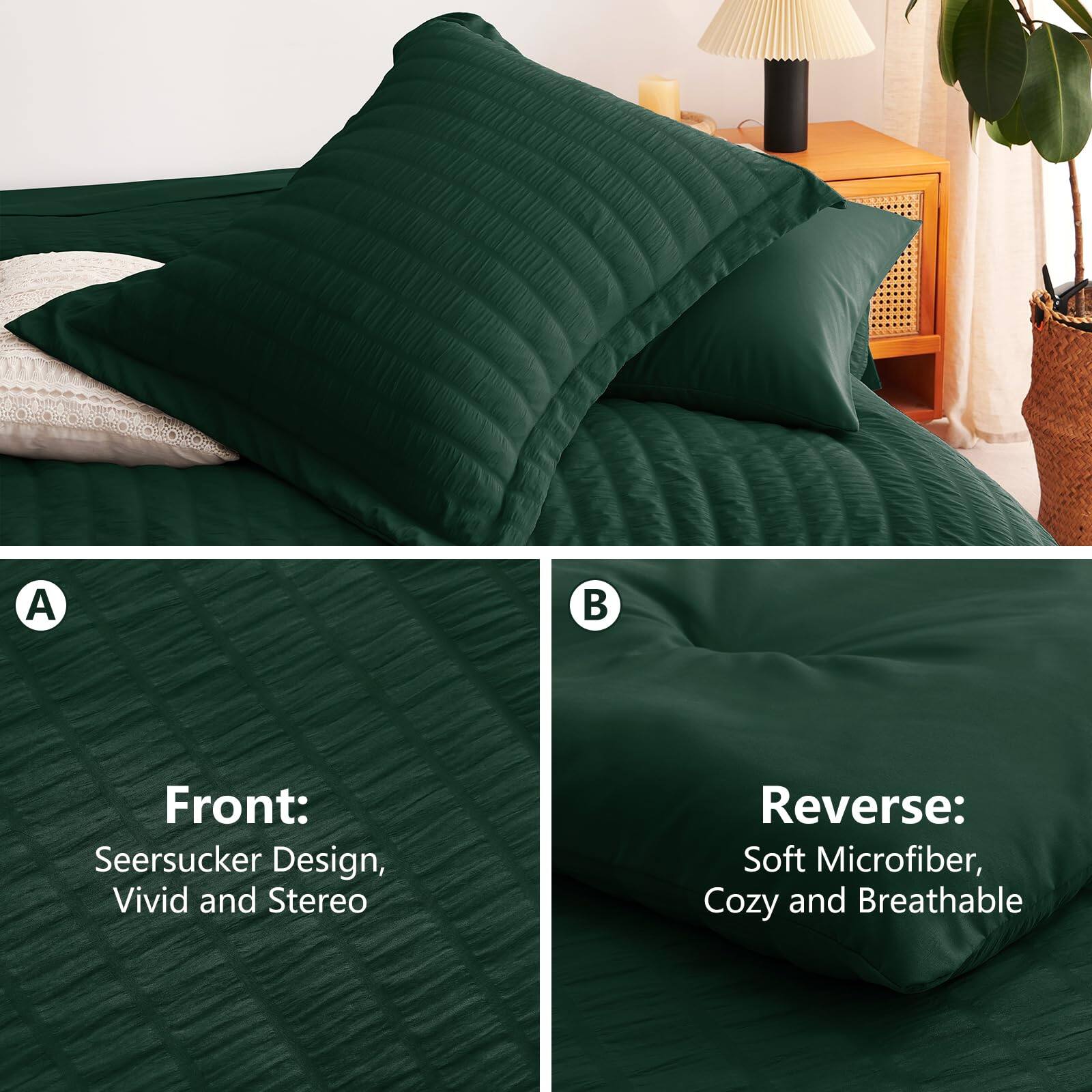 A Front: Seersucker Design, Vivid and Stereo  
B Reverse: Soft Microfiber, Cozy and Breathable
