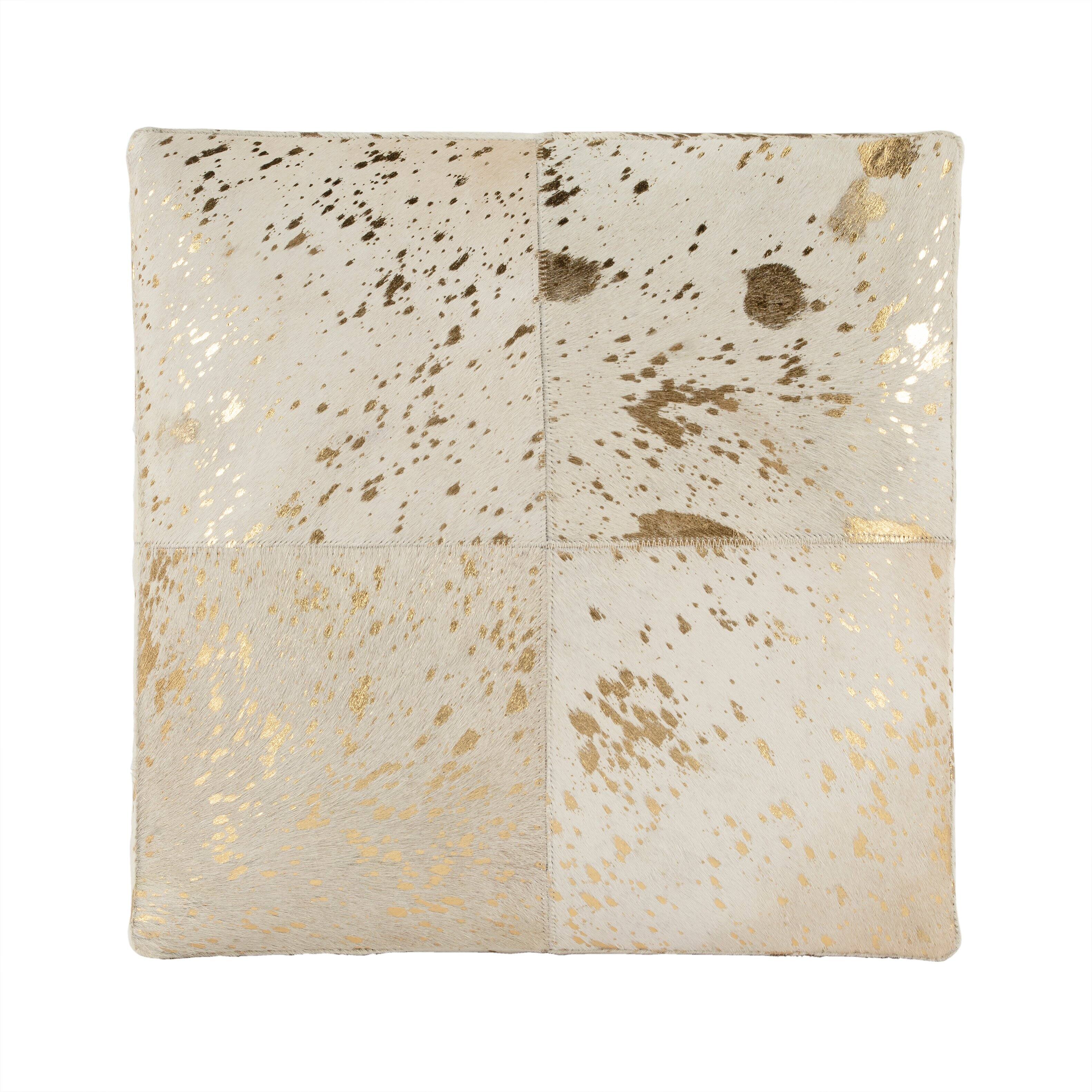 Alt View 5. Butler Specialty - Victorian Hair on Hide with Spots Cube Ottoman - White.