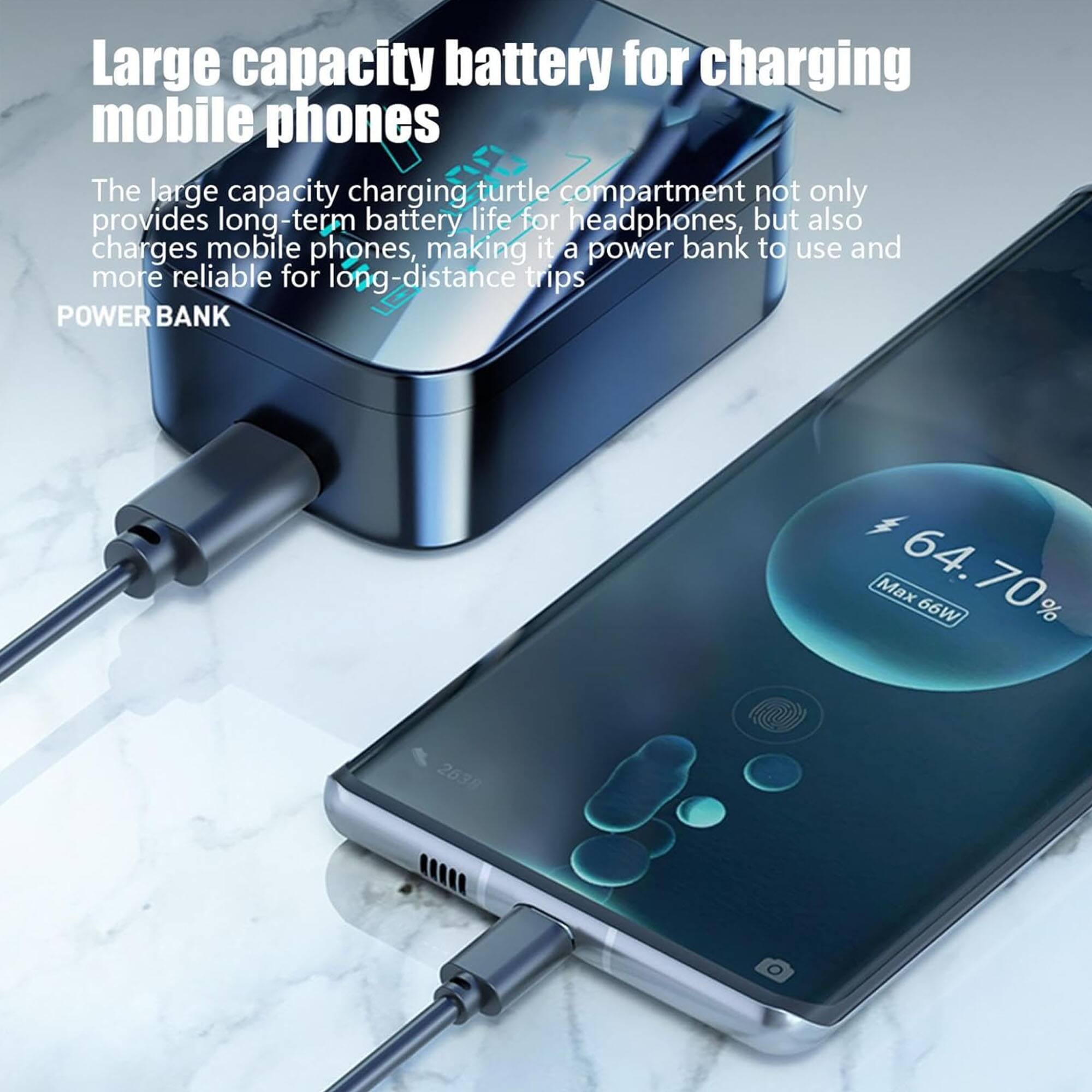Large capacity battery for charging mobile phones

The large capacity charging turtle compartment not only provides long-term battery life for headphones, but also charges mobile phones, making it a power bank to use and more reliable for long-distance trips.

POWER BANK

Max 66W

Max 64.70%