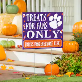 Evergreen Enterprises - Clemson Tigers 18" x 24" Halloween Treats Outdoor Yard Sign - Multicolor