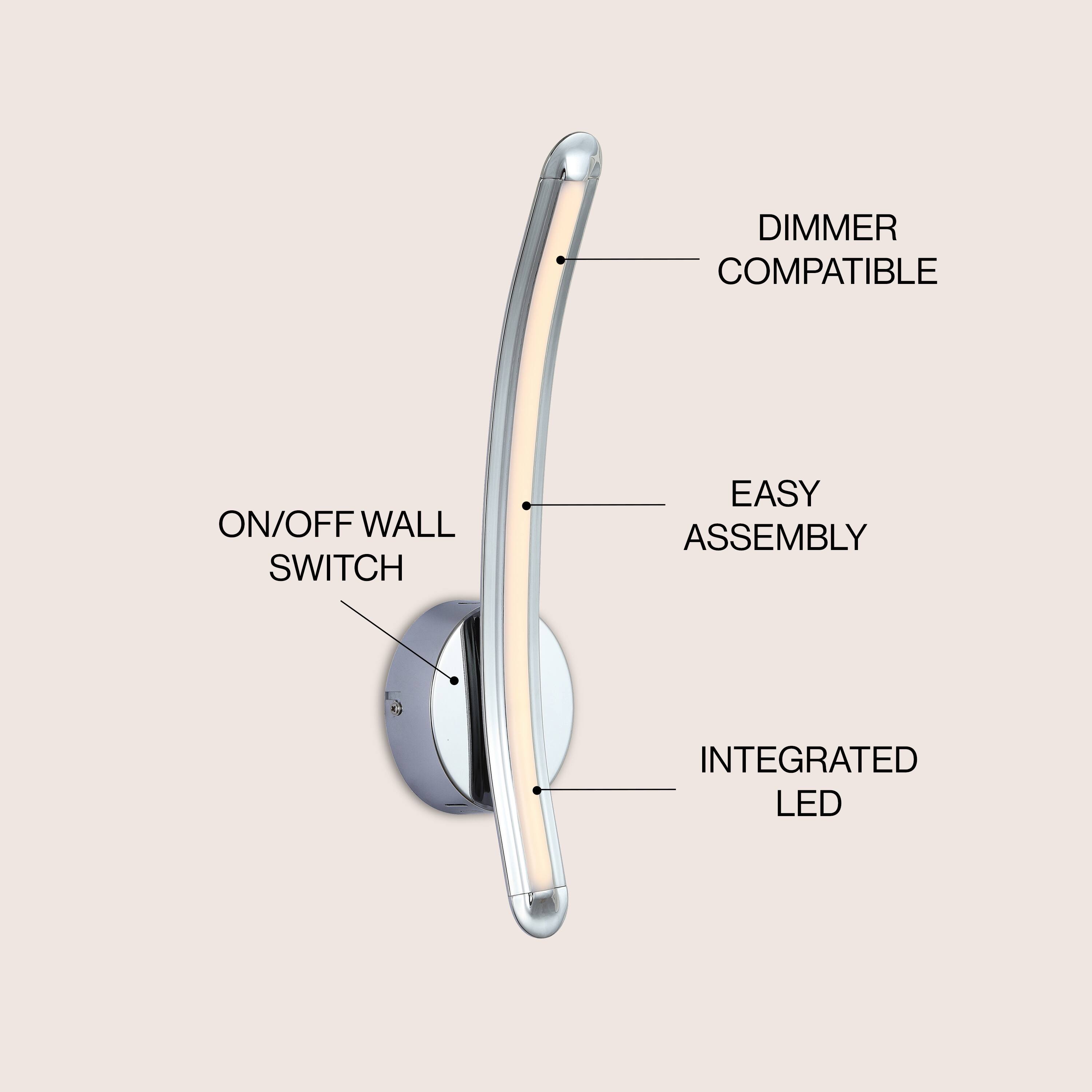 DIMMER COMPATIBLE  
ON/OFF WALL SWITCH  
EASY ASSEMBLY  
INTEGRATED LED