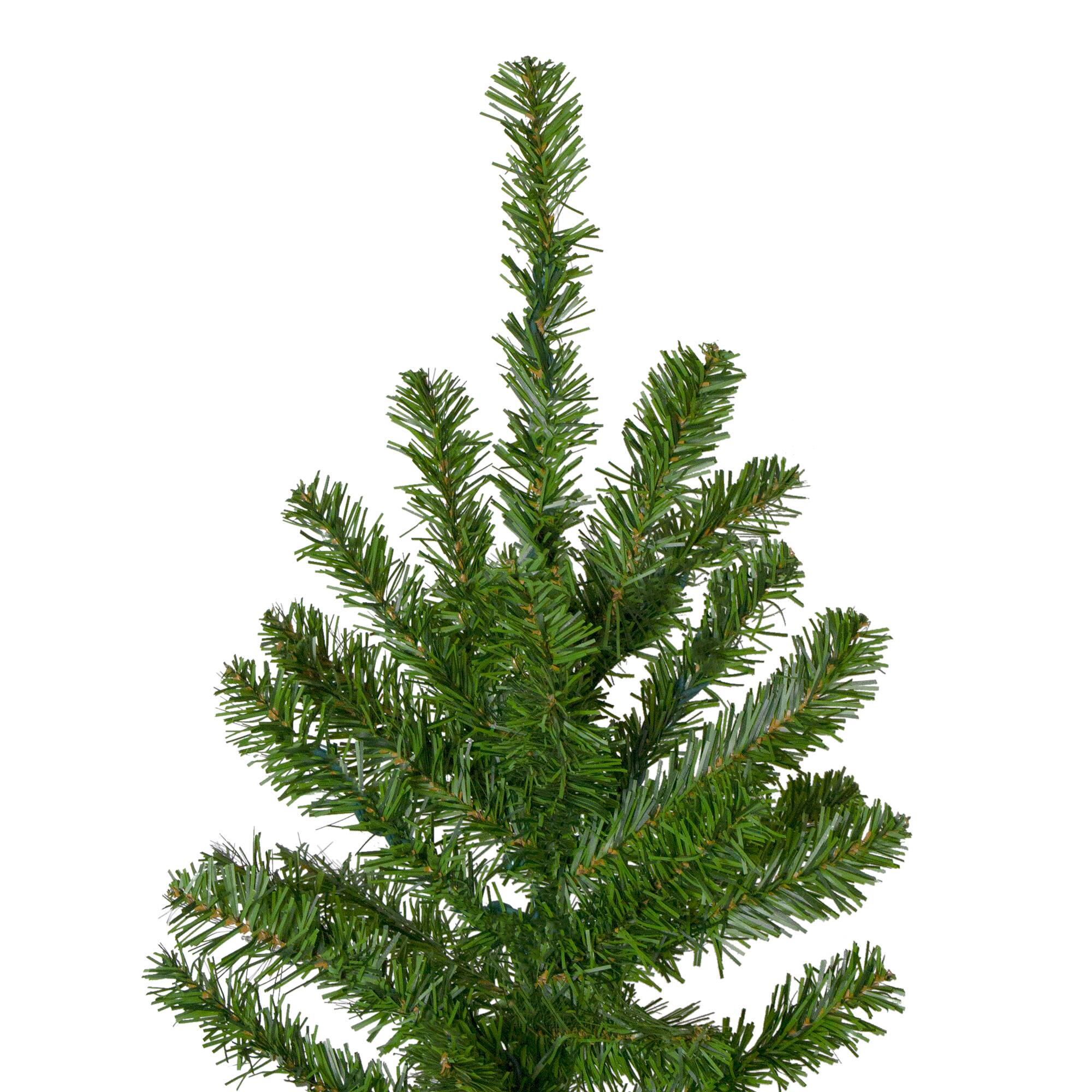 Alt View 2. Northlight - Canadian Pine Artificial Pencil Christmas Tree - 7.5' - Unlit - Green.