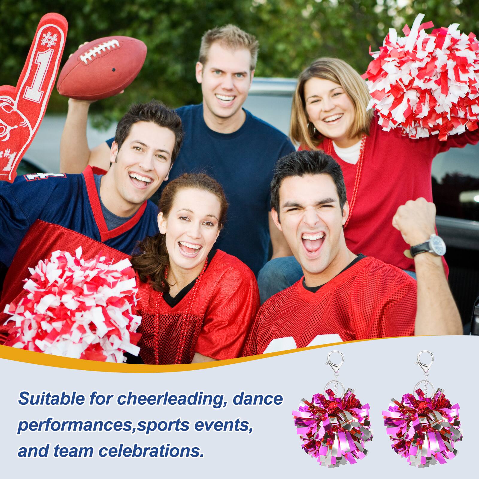 Suitable for cheerleading, dance performances, sports events, and team celebrations.