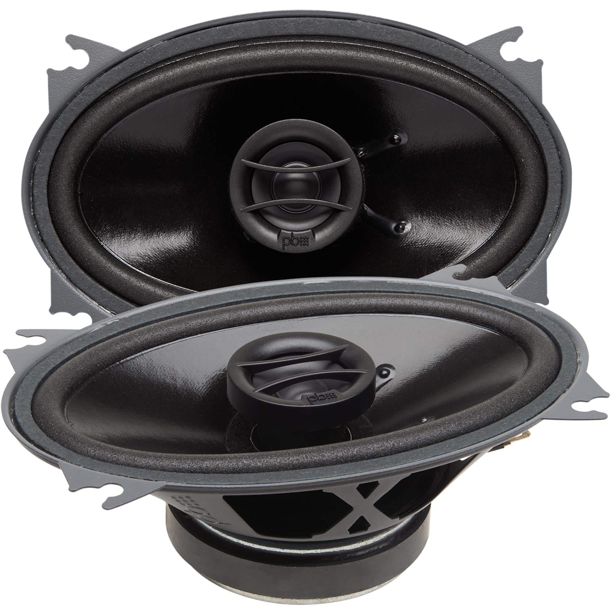 Powerbass - S-4602 - 4x6" Coaxial OEM Replacement Speakers - Pair - Black/Gray