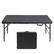 Front. ELEMENT ACE - 4ft Folding Table - Portable Plastic Table for Camping, Picnics, Parties - Black.