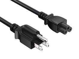 Cable Leader - 3-Prong Laptop Power Cord, NEMA 5-15P to IEC C5 Mickey Mouse, 18 AWG UL Listed for Laptop Charger, TV, Printer - Black