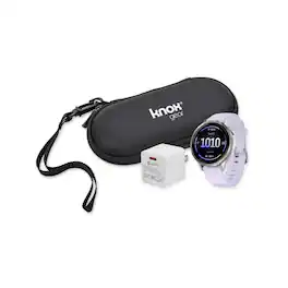Garmin - Venu 4 41mm Smartwatch (Silver with Periwinkle Silicone Band) Bundle - Purple - (2025)