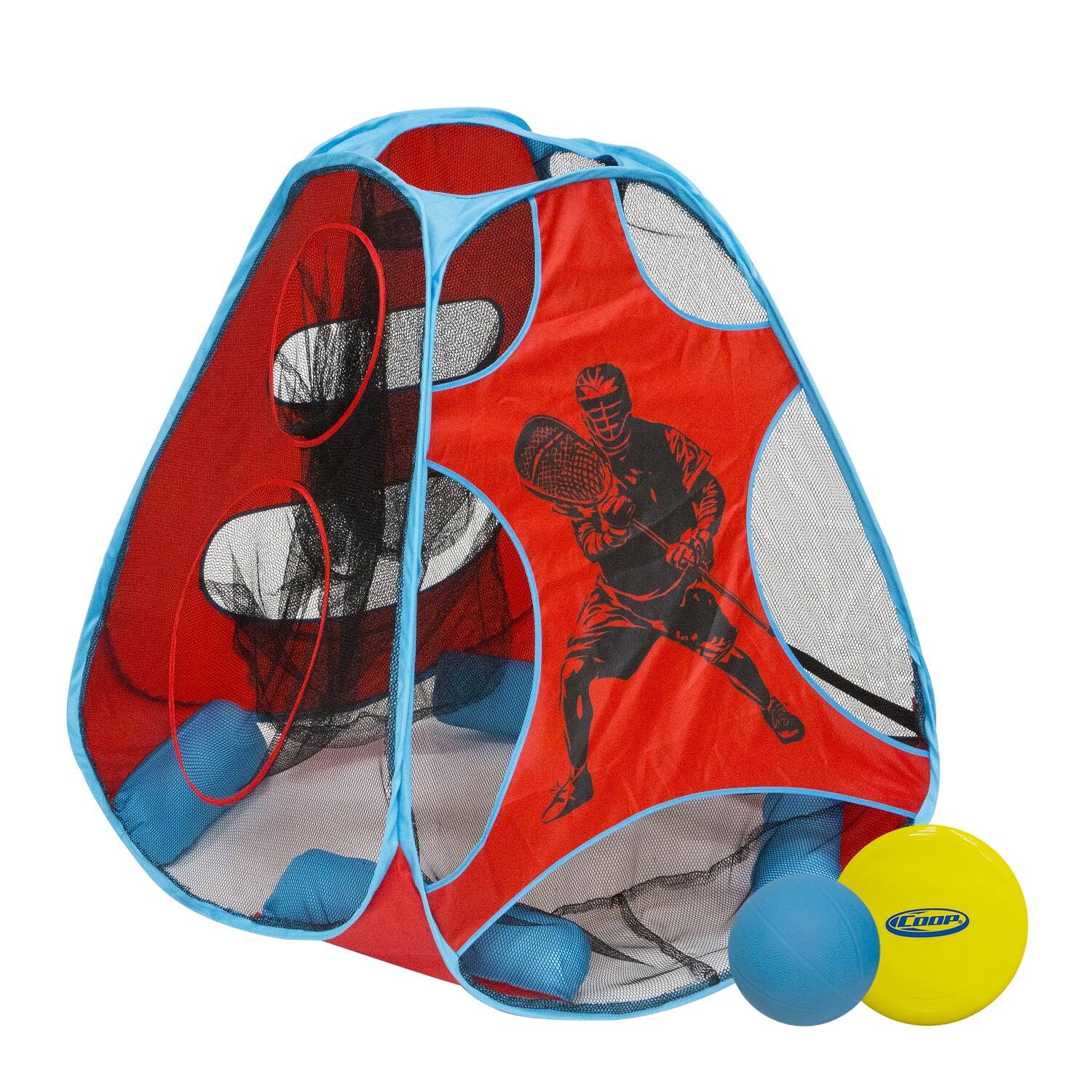 Alt View 1. SwimWays - 35" Blue and Red Hydro 5 in 1 Swimming Pool Game Set - Blue.