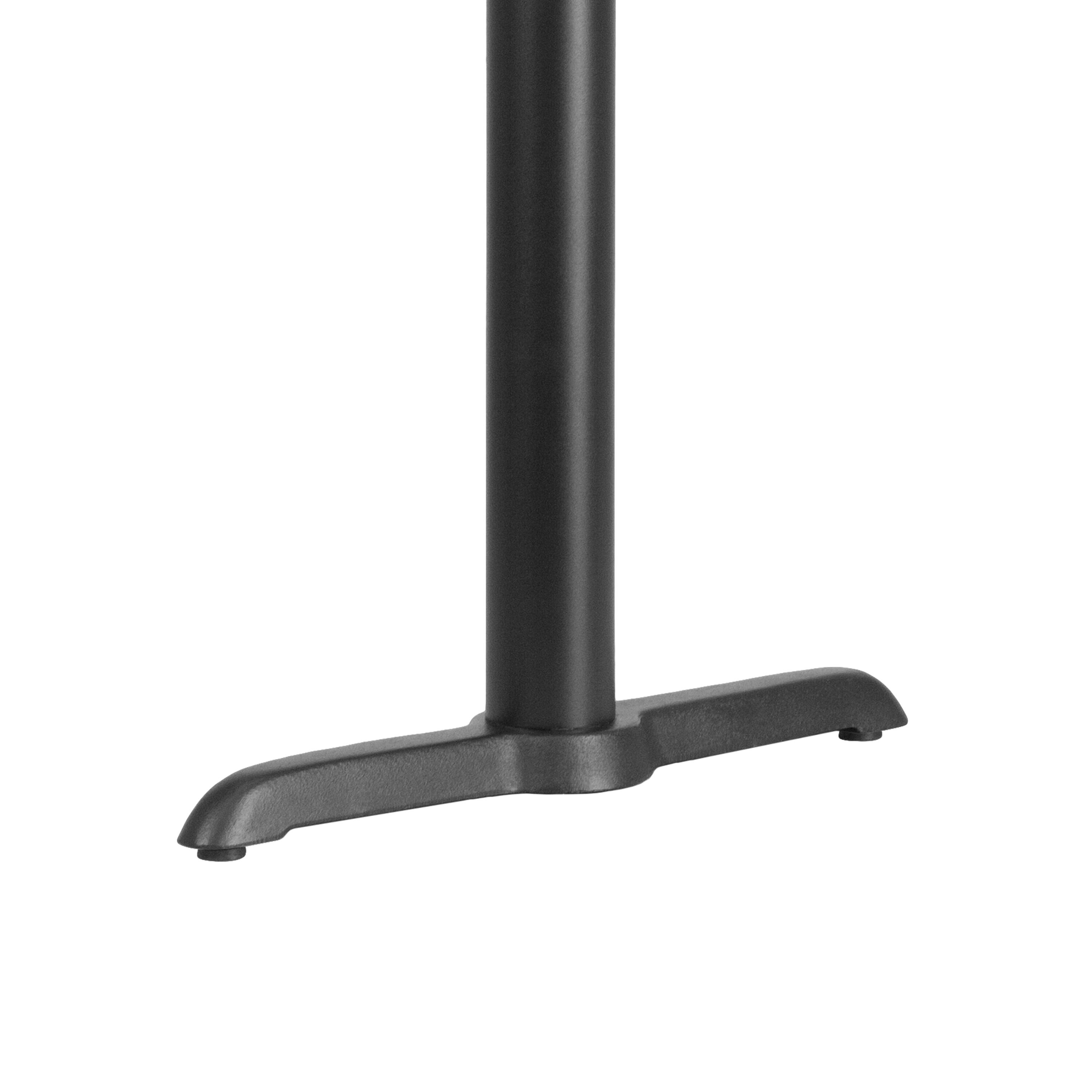 Alt View 9. Emma + Oliver - 5'' x 22'' Restaurant Table T-Base with 3'' Dia. Table Height Column - Black.