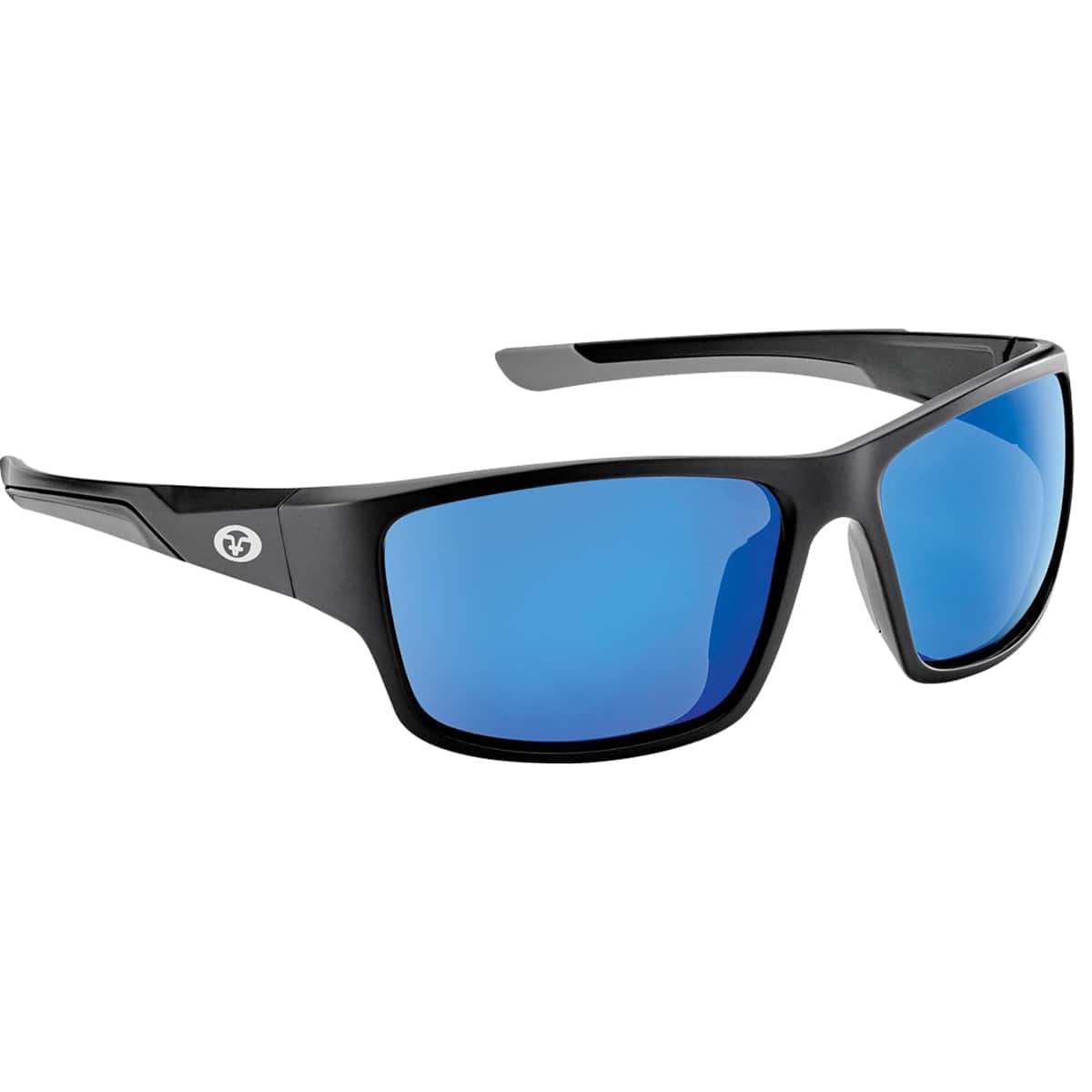 Flying Fisherman - Sand Bank Sunglasses - Matte Black/Smoke Blue Mirror