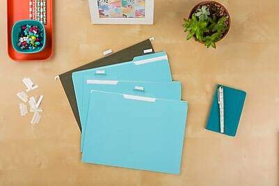 Alt View 2. Avery - Self-Adhesive Tabs with Printable Inserts, 1", 25/Pack - Clear.