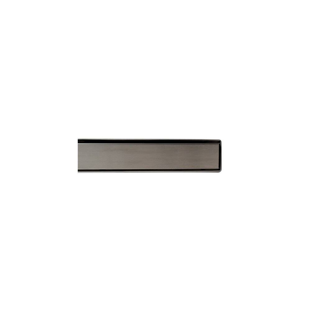 Back. Alfi - 47" Brushed Stainless Steel Linear Shower Drain with Solid Cover - Silver.